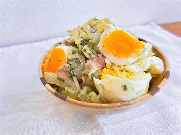 【磯の風味ただようポテサラ】青のりが合うとは…「和風ポテサラ」作ってみた!しょうゆとみりんもマッチ♡