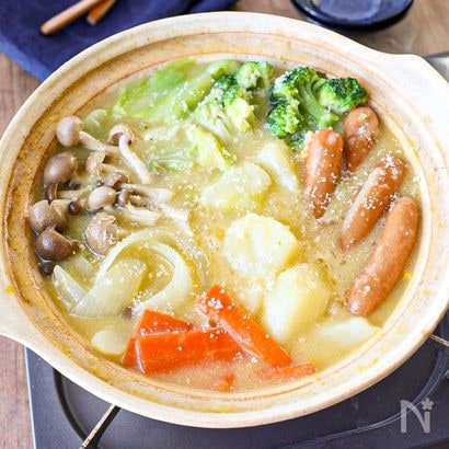 【新感覚♡子どももよろこぶ！絶品コンポタ鍋】シメも最高♡