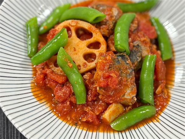 【サバ缶×トマト缶で】本格イタリア～ンな「サバのトマト煮」作ろう！コスパ・タイパ・手間パ最強♡白ご飯にも◎