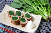 【しょうがでマンネリ打破】肉巻きを「しょうが焼き風」で作ってみた！ほうれん草からお肉の旨みエキスが♡