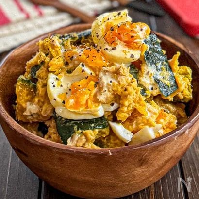 かぼちゃと半熟卵《デパ地下風♡ツナマヨサラダ》