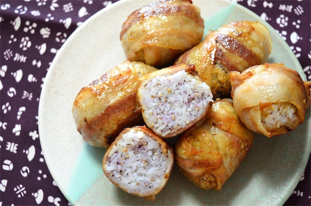 【材料4つ!】あのふりかけで革命的に爽やか~♡な「肉巻きおにぎり」作ってみた!全然もたれない♪【農家直伝】