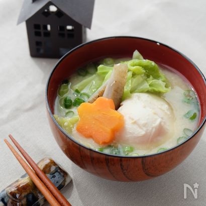 〈くらし薬膳〉キャベツと玉子の粕汁