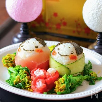 ひなまつり♪おにぎり雛プレート