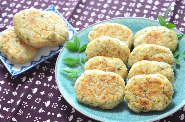 もそもそ？どころかモッチリジュ〜シ〜「おからの小判焼き」作ってみた！米粉と野菜が決め手なの♡【農家直伝】