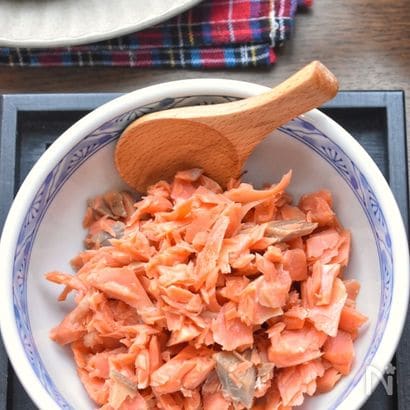 【レンジde簡単】作って置くと便利♪自家製鮭フレーク♪