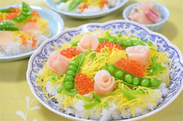 【自家製新しょうがの甘酢漬け】で「ちらしずし」作ってみた!まるで食べるお花畑♡甘酸っぱ旨さが絶妙♪