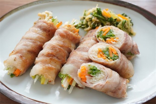 【家計救済】物価の優等生“えのきたけ”メインの「肉巻き」作ってみた！甘辛な野菜ダレが合う～♡【農家直伝】