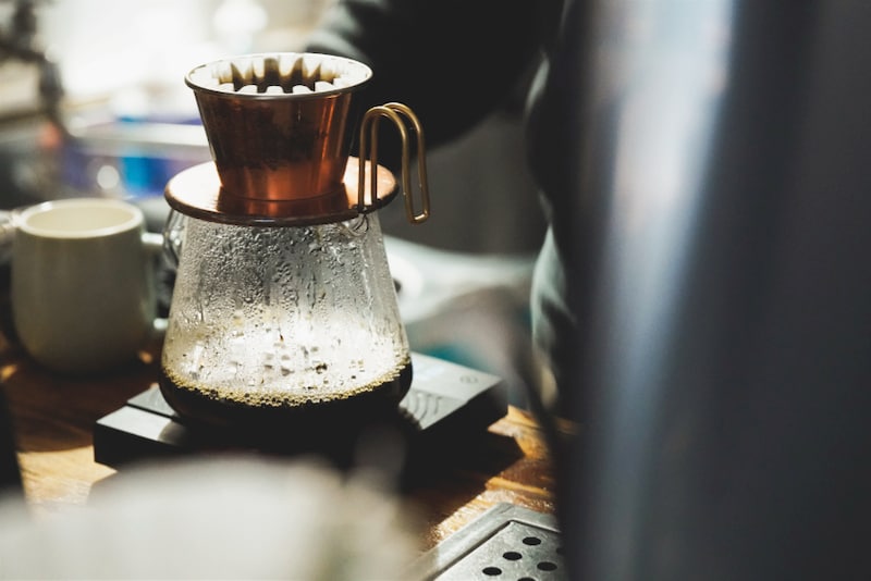 淹れたてのハンドドリップコーヒー