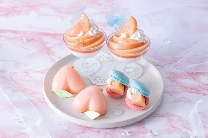川越プリンスホテル「Peach Afternoon Tea Set～Pink&Aqua Blue～」