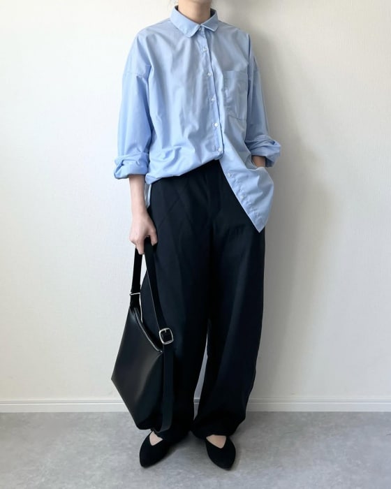 【UNIQLO】秋の即戦力♡1290円で着回し自在な「コットンシャツ」が手放せない！