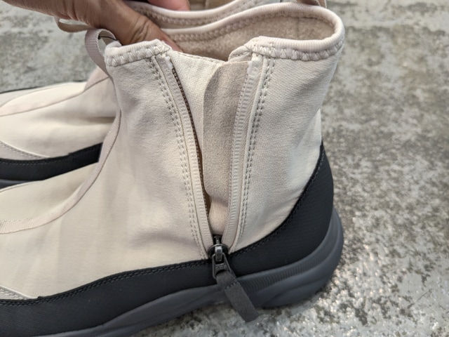 サイドファスナー防水ブーツのファスナー