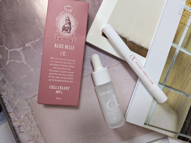 ALICE BELLE CELL CELEST60のスポイト美容液ボトル