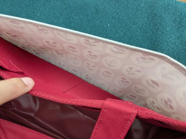 おうちトートバッグ背面ポケット