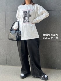 【しまむら】全然部屋着見えしない「スウェットバレルパンツ」が神すぎ！