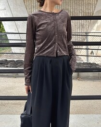 【しまむら】1089円なのに高見え！シアーベロアカーディガンが秋の即戦力♡