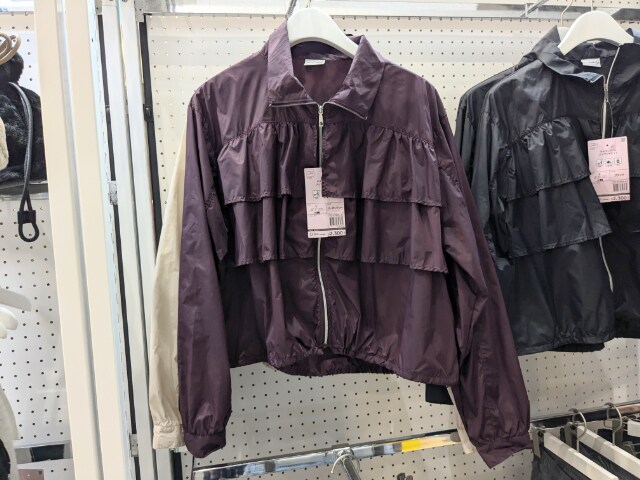 タスランフリルジップジャケット