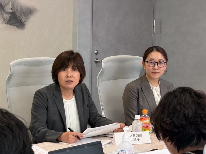 同じく登壇したコープ共済連