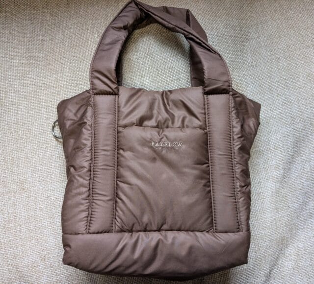 キルティングバッグブラウン