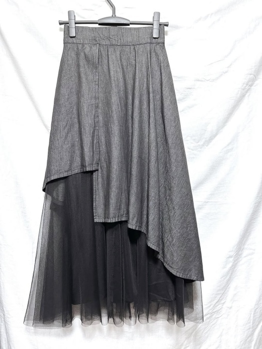 Avail「アシメ切替デニムスカート」