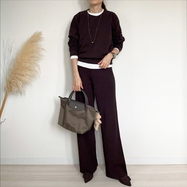 UNIQLOのウォッシャブルニットリブパンツ
のコーデ