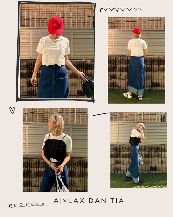 しまむら「アイレットキャミソール＋Tシャツ」