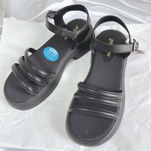 しまむら「ストラップNBワンヒールサンダル」