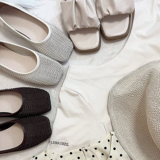 しまむら「メッシュスクエアパンプス」