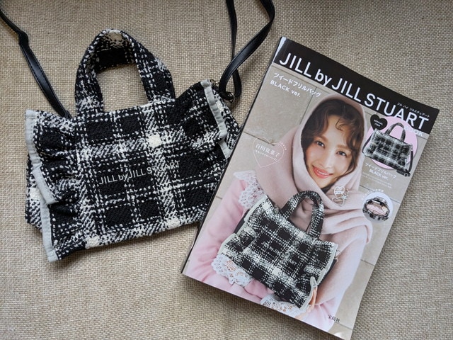 ジルスチュアートツイードフリルバッグ
BLACKver
