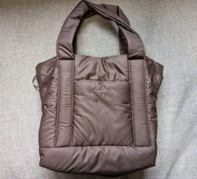 キルティングバッグブラウン