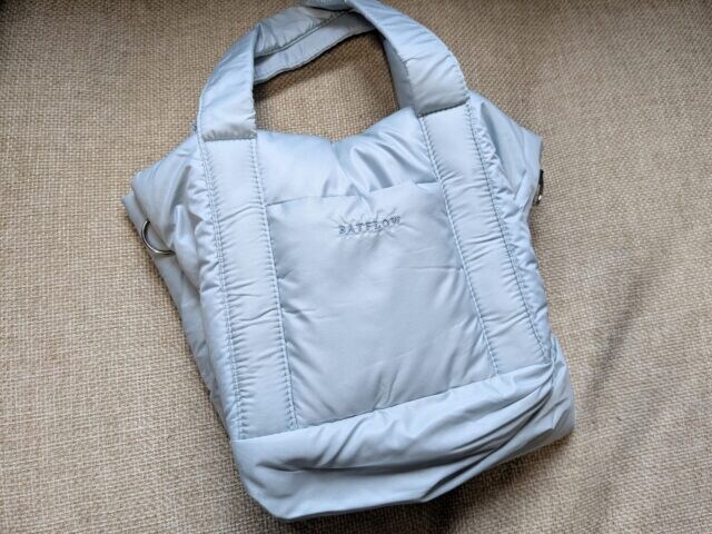 キルティングバッグブルー