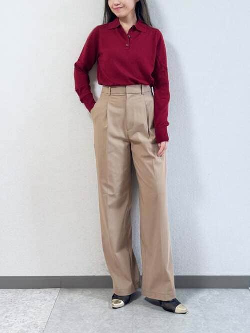 UNIQLOの赤ニット1