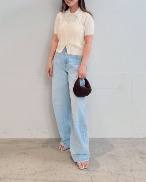 UNIQLO「リブポロカーディガン/半袖」