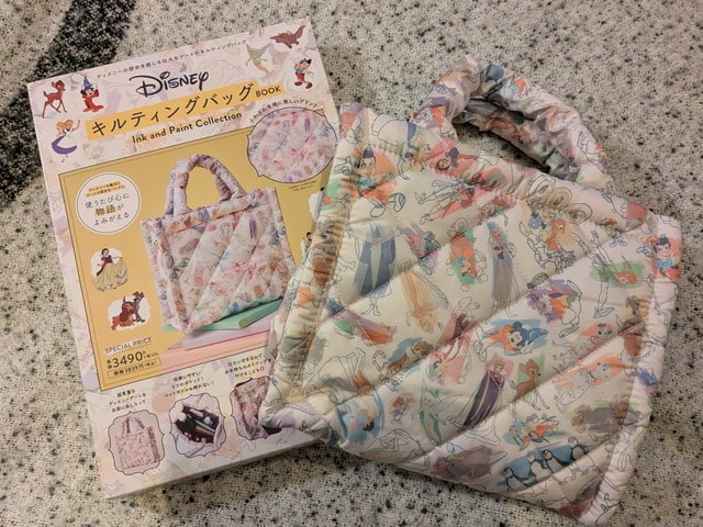 Disney キルティングバッグBOOK Ink and Paint Collection 表紙と付録バッグ