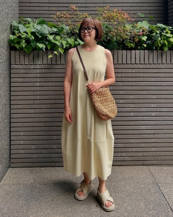 UNIQLO「ジャージーバルーンワンピース/ノースリーブ」