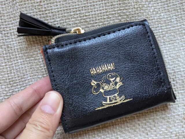 スヌーピーミニ財布箔押し