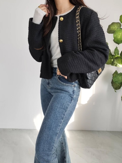 極暖ヒートテックカシミヤブレンドクルーネックTを着たコーデ