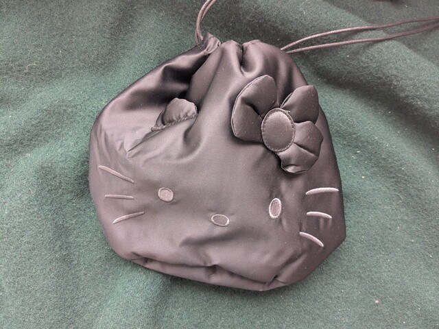 フェイス巾着ポーチ