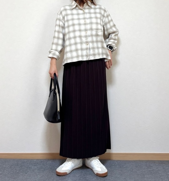 UNIQLO「フランネルボクシーシャツ」