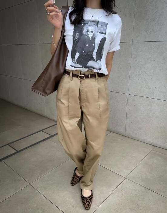 GUメンズ「チノキャロットパンツ」