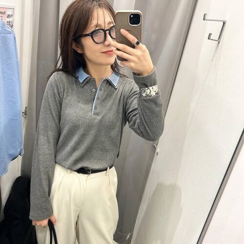 しまむらのニットプルオーバー8