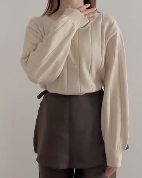 しまむらのアイボリーニット8