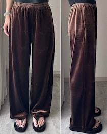 穿くだけ主役級！ユニクロの「ベロアパンツ」で秋の高見えコーデ完成♡