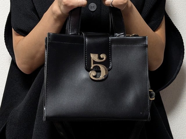 トゥエンティーズショルダーバッグ手に持ったところ