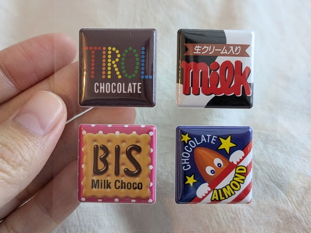 チロルチョコ柄のシール4種