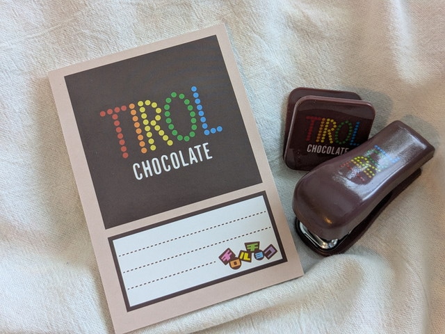 チロルチョコ柄のマスキングテープ