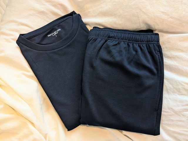 Recoverypro Lab.（リカバリープロラボ）ロングパンツの全体（カラー：ネイビー）