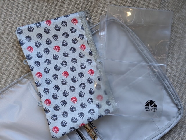 ツバメロゴ総柄のファスナーケースとポケットリフィル