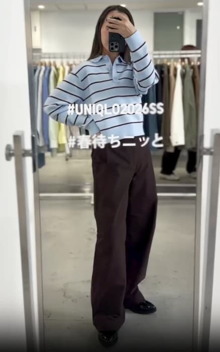 UNIQLO「スムースコットンポロセーター」