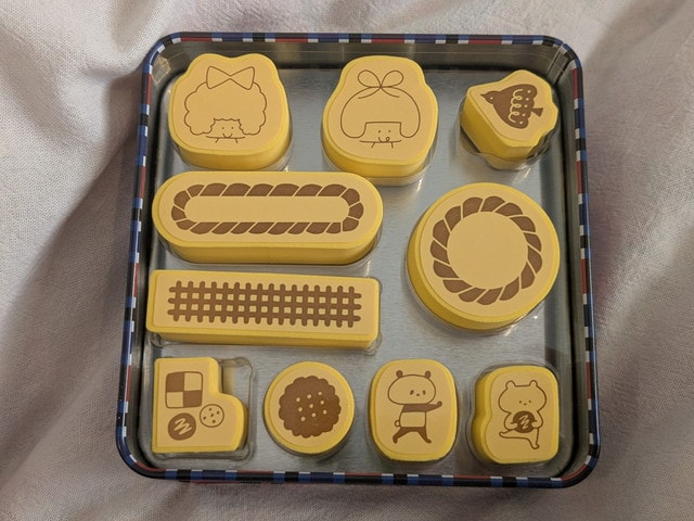 mizutama クッキーみたいなはんこ10種 セット全体
